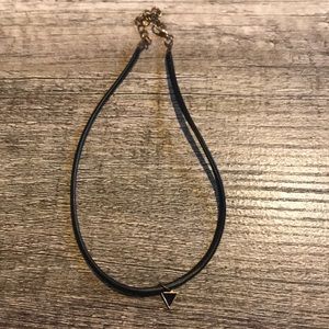 Black leather choker